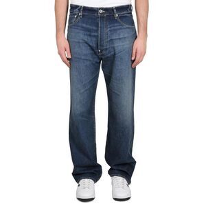 KENZO Men's Loose Fit Straight Leg Denim Jeans Men BLUE Pants